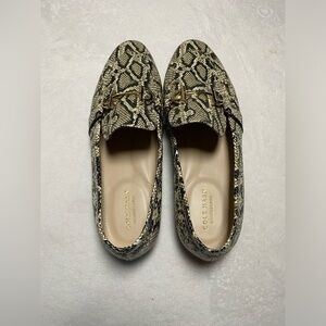❣️Cole Haan Snake Print Loafers - Black and Cream❣️